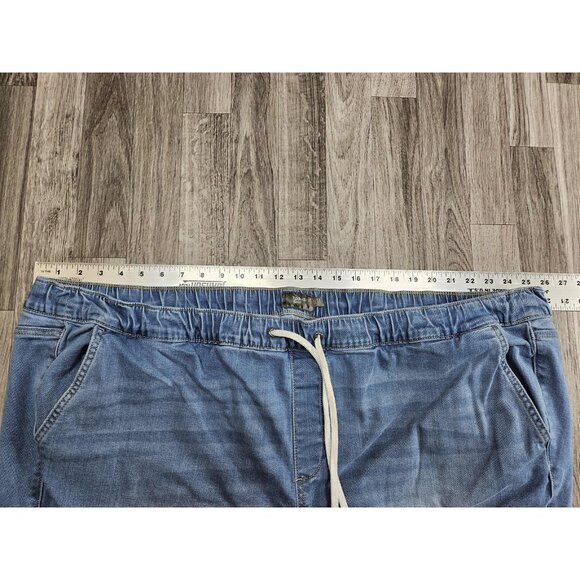 Torrid Jeans Womens 5R Light Blue Denim Jogger Elastic Waist Drawstring Plus - Picture 8 of 12